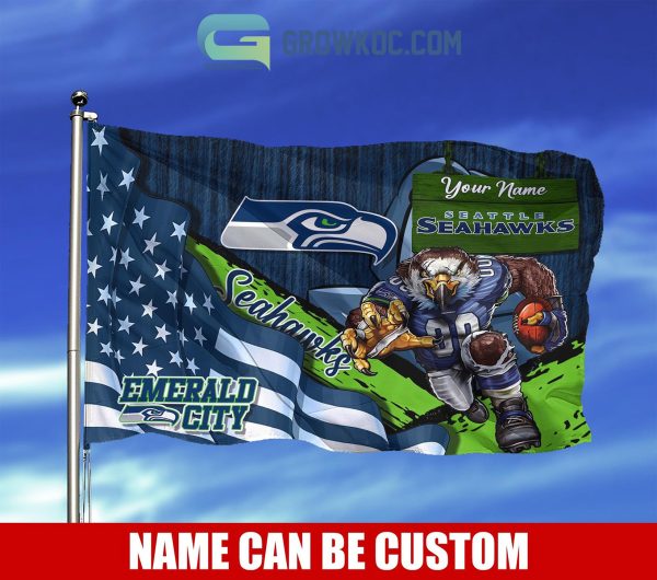 Seattle Seahawks NFL Mascot Slogan American House Garden Flag