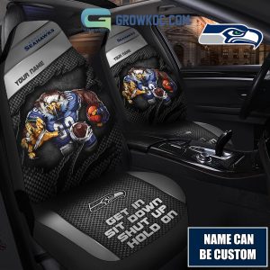 Seattle seahawks NFL Mascot Get In Sit Down Shut Up Hold On Personalized Car Seat Covers