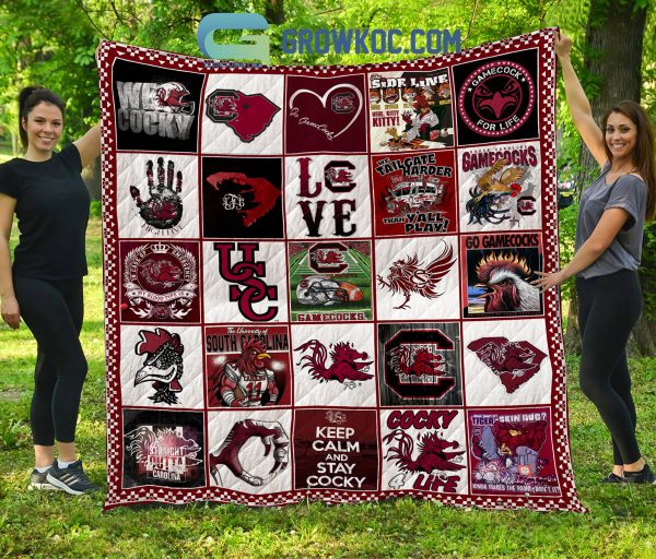 South Carolina Gamecocks NCAA Collection Design Fleece Blanket Quilt