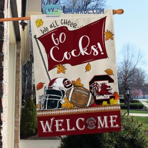 South Carolina Gamecocks NCAA Welcome We All Cheer Go Cocks House Garden Flag