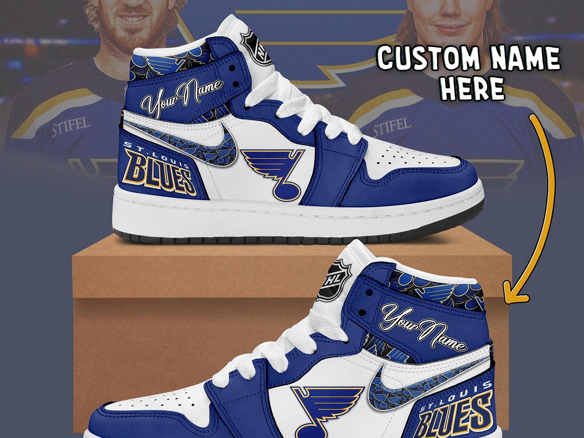Top Selling] NHL St. Louis Blues Custom Nike Air Force Sneakers
