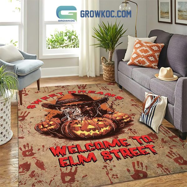 Sweet Dreams Welcome To Elm Street Horror Movies Halloween Home Decor Rectangle Rug Carpet