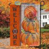 Syracuse Orange NCAA Welcome Fall Pumpkin House Garden Flag