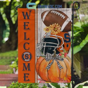 Syracuse Orange NCAA Welcome Fall Pumpkin House Garden Flag
