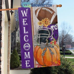 TCU Horned Frogs NCAA Welcome Fall Pumpkin House Garden Flag