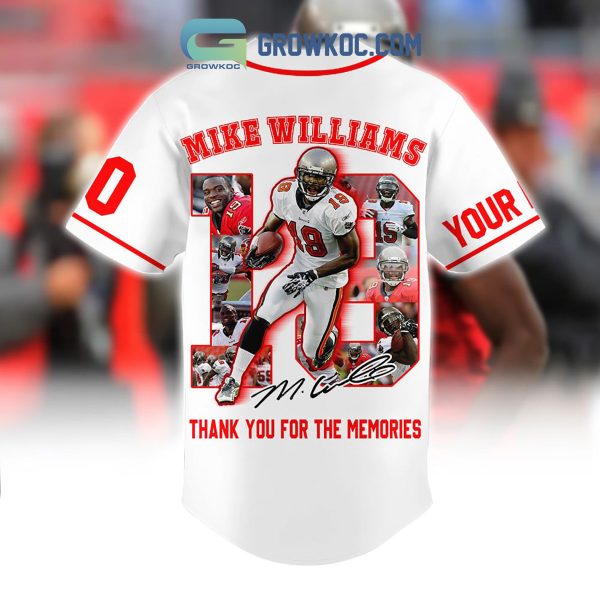 Tampa Bay Buccaneers Mike Williams 19 Forever Memories Personalized Baseball Jersey