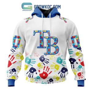 Tampa Bay Rays MLB Autism Awareness Hand Design Personalized Hoodie T Shirt
