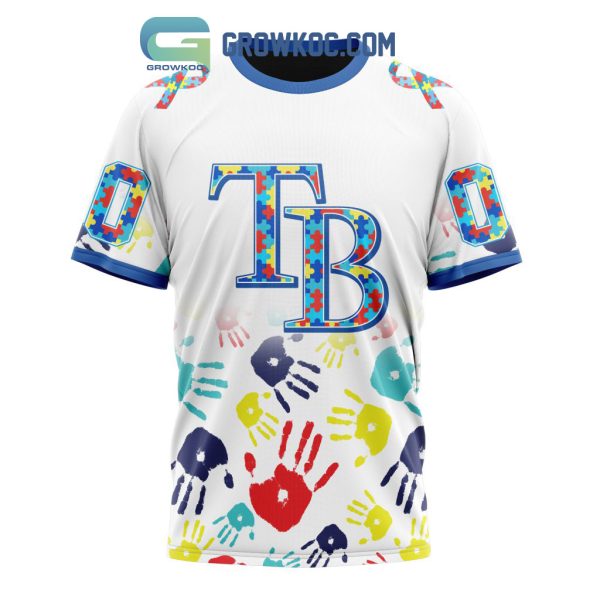 Tampa Bay Rays MLB Autism Awareness Hand Design Personalized Hoodie T Shirt