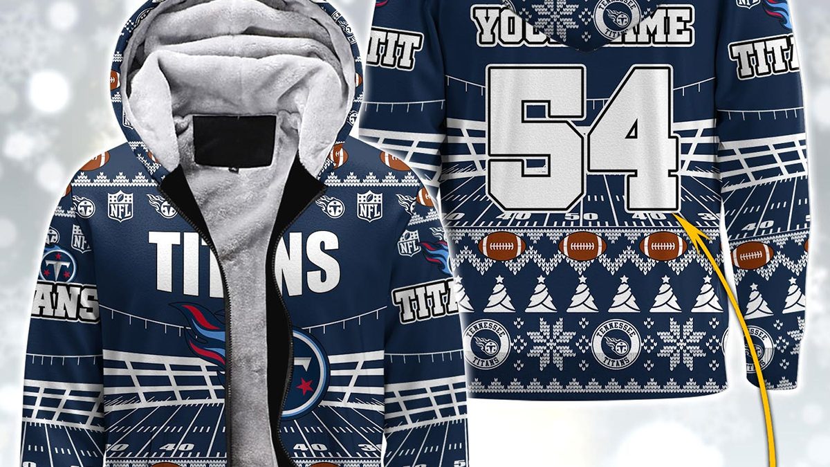 Tennessee Titans NFL Christmas Personalized Hoodie Zipper Fleece