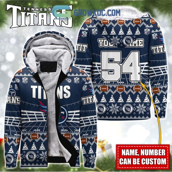 Tennessee Titans NFL Christmas Personalized Hoodie Zipper Fleece Jacket