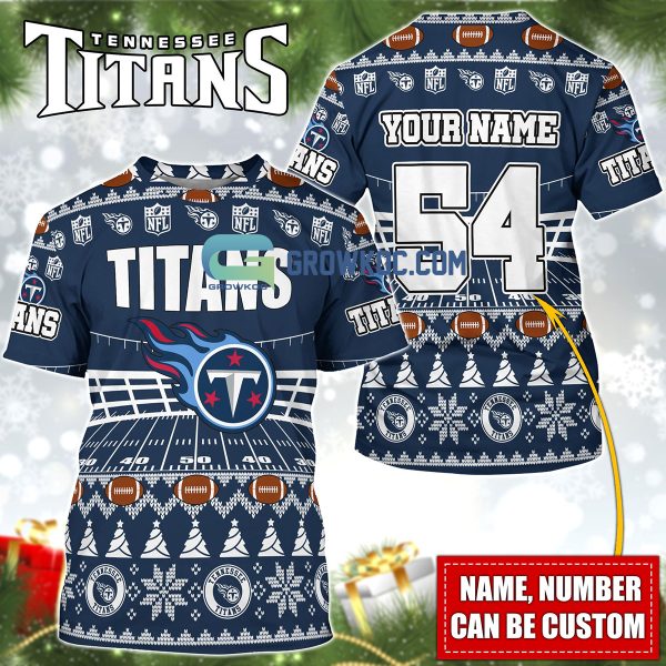 Tennessee Titans NFL Christmas Personalized Hoodie Zipper Fleece Jacket