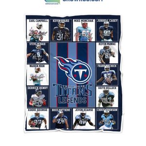Tennessee Titans NFL Legends In History Fleece Blanket Quilt