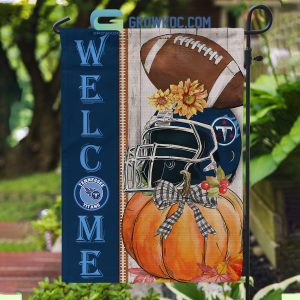 Tennessee Titans NFL Welcome Fall Pumpkin Personalized House Garden Flag