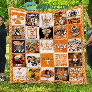 Tennessee Volunteers football Go Vols Fleece Blanket Quilt