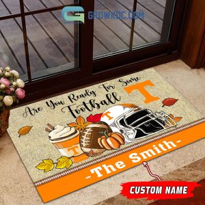 Tennessee Volunteers NCAA Fall Pumpkin Are You Ready For Some Football Personalized Doormat