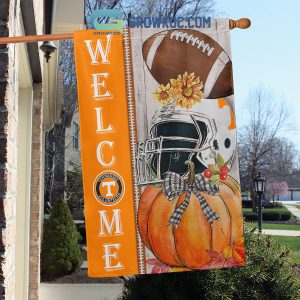 Tennessee Volunteers NCAA Welcome Fall Pumpkin House Garden Flag