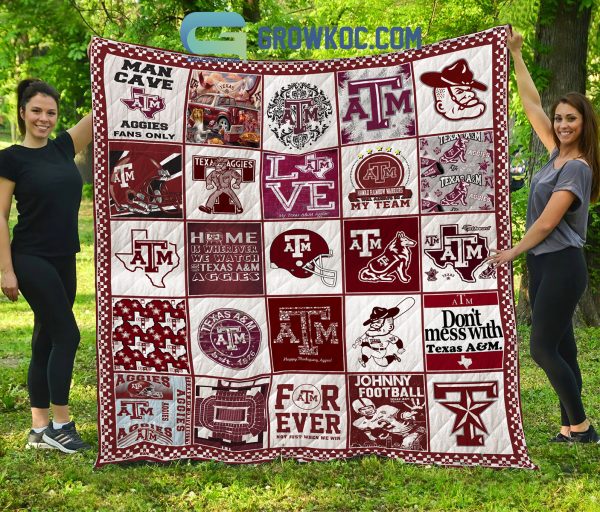 Texas A&M Aggies NCAA Collection Design Fleece Blanket Quilt