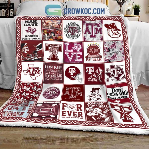 Texas A&M Aggies NCAA Collection Design Fleece Blanket Quilt