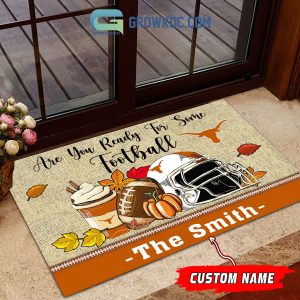 Texas Longhorns NCAA Fall Pumpkin Are You Ready For Some Football Personalized Doormat