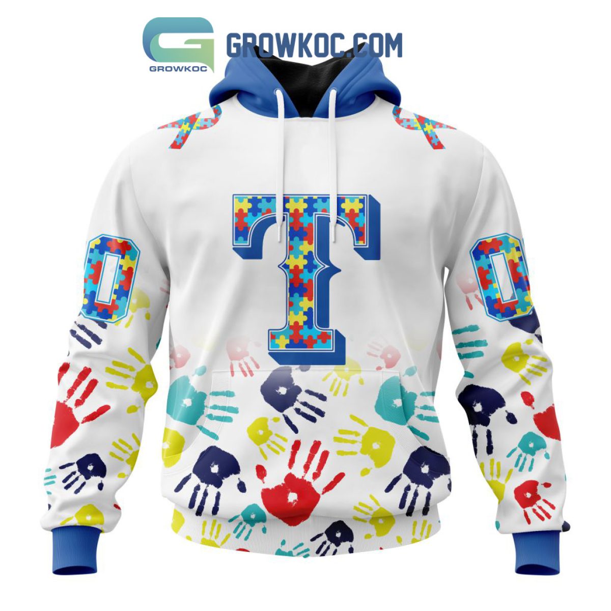 MLB Texas Rangers Mix Jersey Custom Personalized Hoodie Shirt - Growkoc