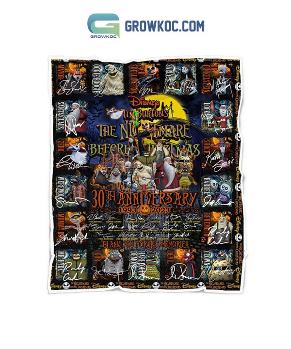The Nightmare Before Christmas 30th Anniversary 1993 2023 Memories Fleece Blanket Quilt