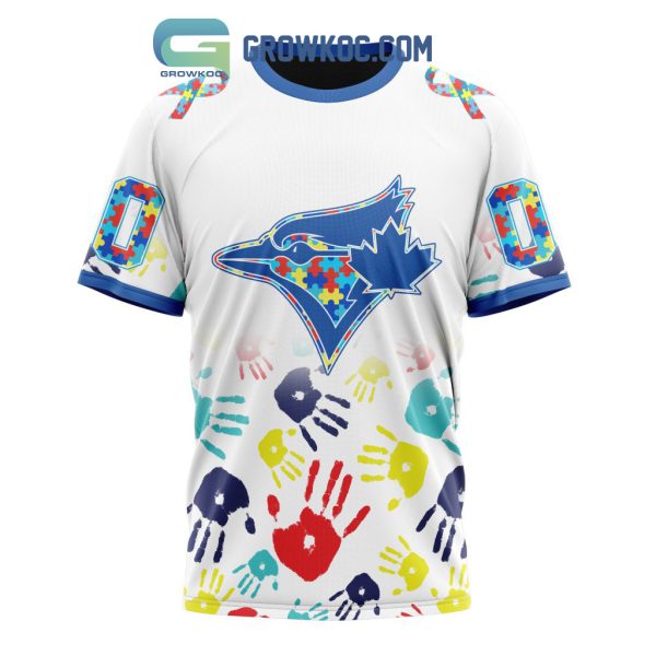 Toronto Blue Jays MLB Autism Awareness Hand Design Personalized Hoodie T Shirt