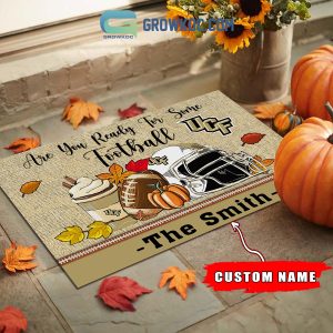 UCF Knights NCAA Fall Pumpkin Are You Ready For Some Football Personalized Doormat