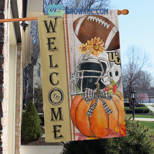 UCF Knights NCAA Welcome Fall Pumpkin House Garden Flag