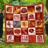 UMass Minutemen football NCAA Collection Design Fleece Blanket Quilt