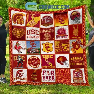 USC Trojans NCAA Collection Design Fleece Blanket Quilt