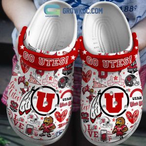Utah Utes NCAA Go Utes My Blood Type Is Utah Clogs Crocs
