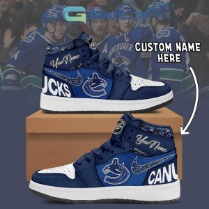 Vancouver Canucks NHL Personalized Air Jordan 1 Shoes
