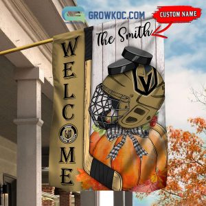 Vegas Golden Knights NHL Welcome Fall Pumpkin Personalized House Garden Flag