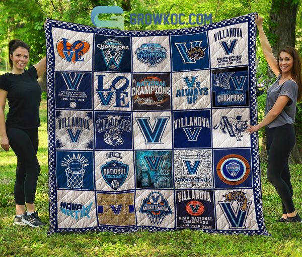 Villanova Wildcats men’s basketball NCAA Collection Design Fleece Blanket Quilt