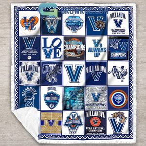 Villanova Wildcats men’s basketball NCAA Collection Design Fleece Blanket Quilt
