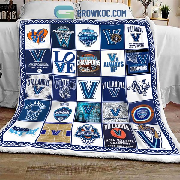 Villanova Wildcats men’s basketball NCAA Collection Design Fleece Blanket Quilt