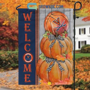 Virginia Cavaliers NCAA Basketball Welcome Fall Pumpkin House Garden Flag