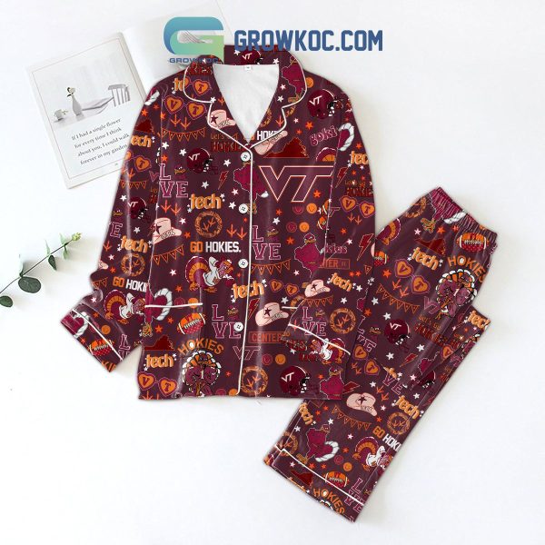 Virginia Tech Hokies Let’s Go Hokies Pajamas Set