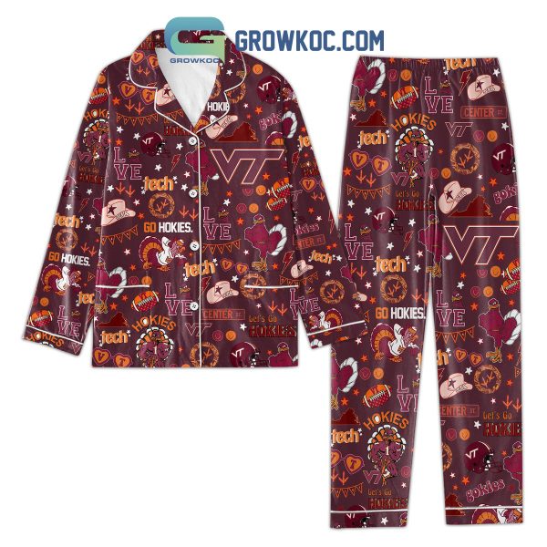 Virginia Tech Hokies Let’s Go Hokies Pajamas Set