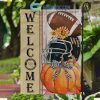 West Virginia Mountaineers NCAA Welcome Fall Pumpkin House Garden Flag