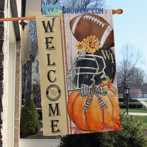 Wake Forest Demon Deacons NCAA Welcome Fall Pumpkin House Garden Flag