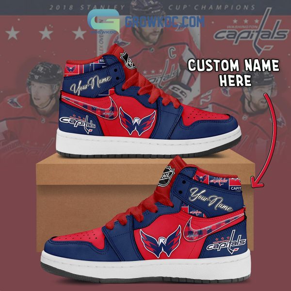 Washington Capitals NHL Personalized Air Jordan 1 Shoes