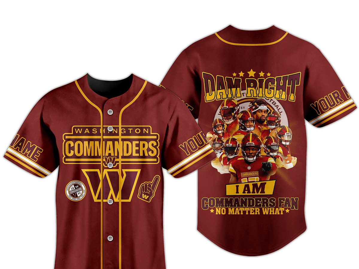 Washington Commanders-NFL BASEBALL JERSEY CUSTOM NAME AND NUMBER Special  Gift For Men And Women FansSpecial Gift For Men And Women Fans