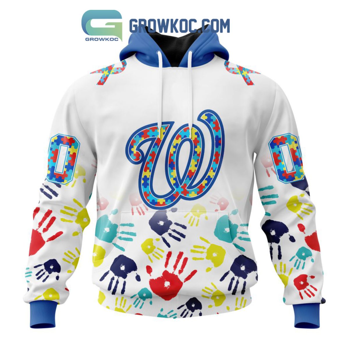 MLB Washington Nationals Mix Jersey Custom Personalized Hoodie Shirt -  Growkoc