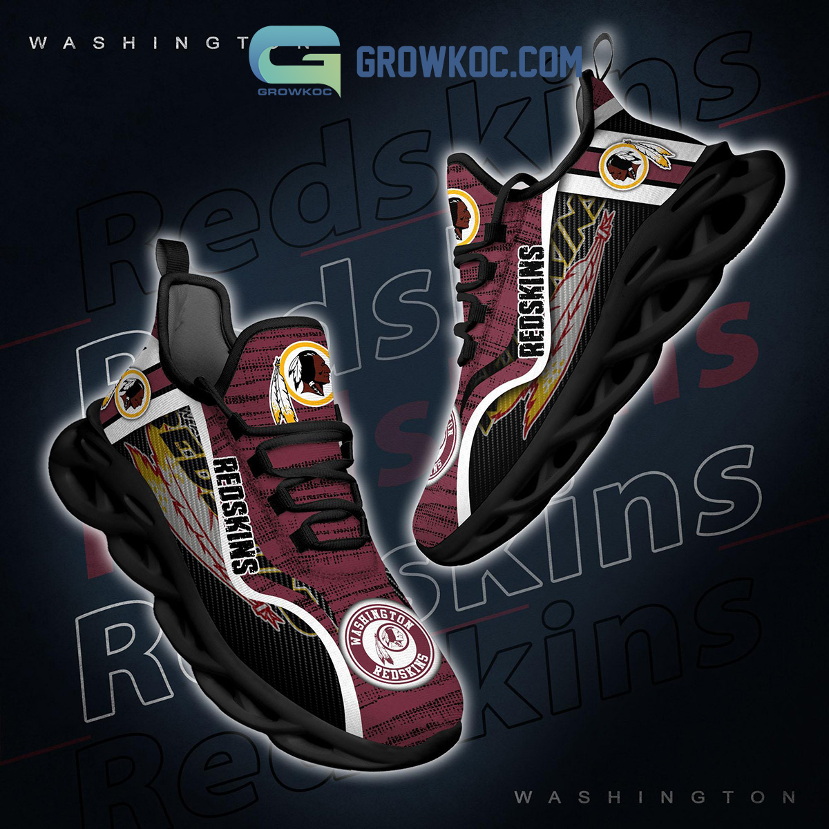 Washington Redskins NFL Max Soul Sneakers Sport Shoes