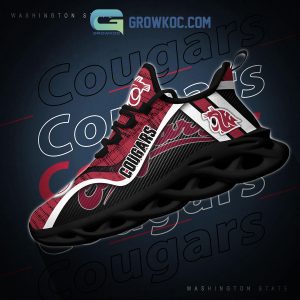 Washington State Cougars NCAA Clunky Sneakers Max Soul Shoes