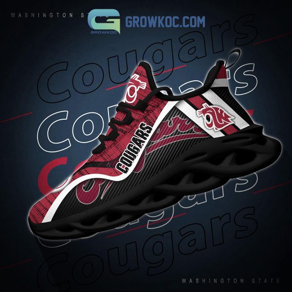 Washington State Cougars NCAA Clunky Sneakers Max Soul Shoes