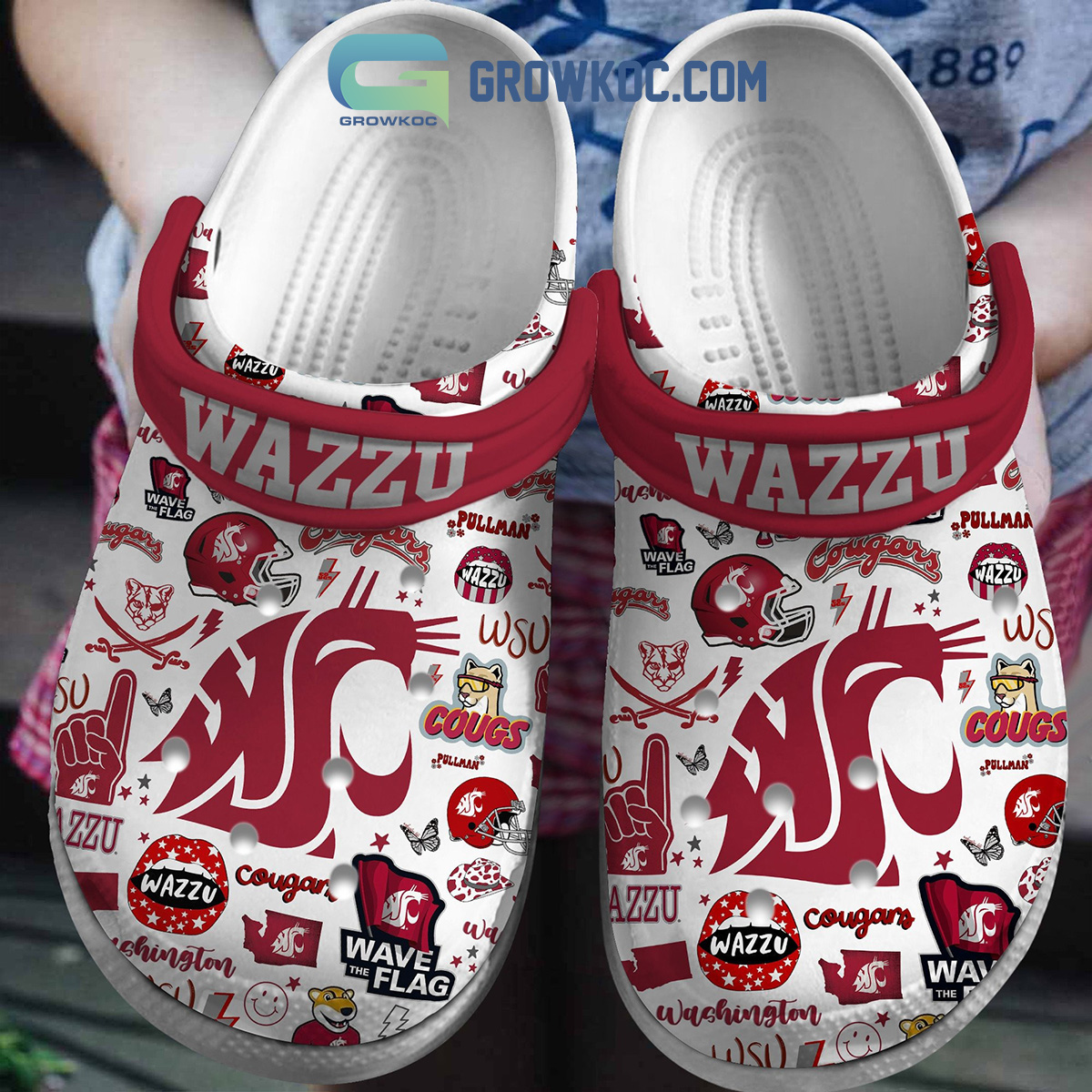 Washington State Cougars NCAA Logo All over Print Air Jordan 11 Shoes