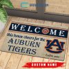 Welcome This House Cheers For The Arkansas Razorbacks NCAA Personalized Doormat