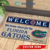 Welcome This House Cheers For The Clemson Tigers NCAA Personalized Doormat